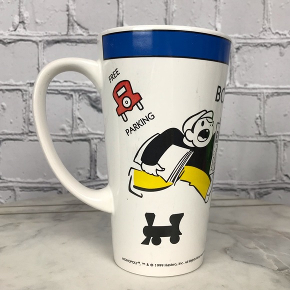 Monopoly 1999 Vintage Hasbro Mr. Monopoly Boardwalk Ceramic Coffee Mug - Picture 2 of 11